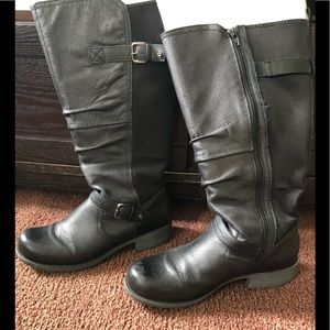 Earth Origins “Penelope” Leather and Fabric Boots